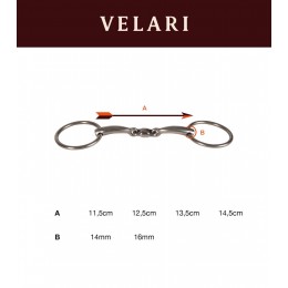 Velari двусоставный трензель на кольцах Sweet Iron 16 мм