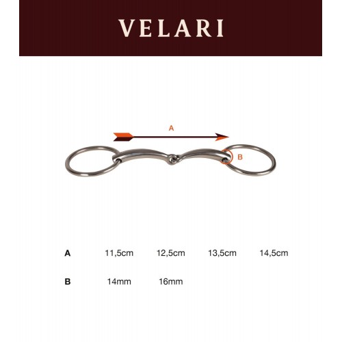 Velari Single-Jointed Loose Ring Snaffle Sweet Copper 16mm