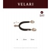 Velari Rowel Spurs Stainless Steel with Rubber Medium