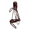 Dyon Round-Stitched Bridle with Wide Noseband of Soft Leather