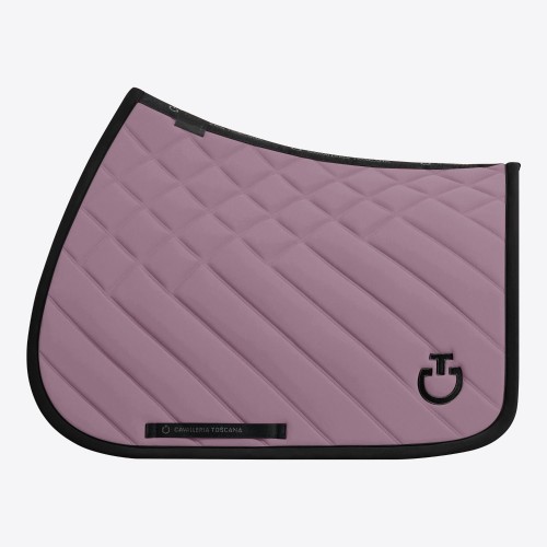 Cavalleria Toscana FW25 CT Diamonds and Lines Quilted Jumping Saddle Pad
