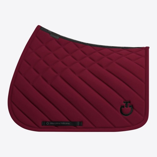 Cavalleria Toscana FW25 CT Diamonds and Lines Quilted Jumping Saddle Pad