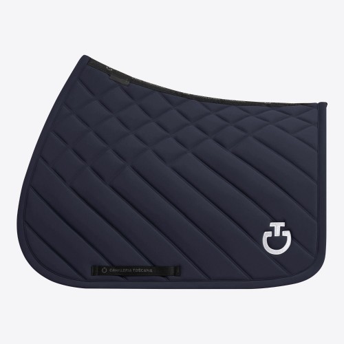 Cavalleria Toscana FW25 CT Diamonds and Lines Quilted Jumping Saddle Pad