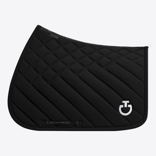 Cavalleria Toscana SS26 CT Diamonds and Lines Quilted Jumping Saddle Pad