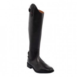 Unisex boots calf wide in soft leather with rear zipper