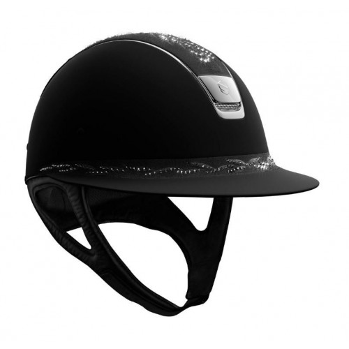 Samshield 2.0 Miss Shield Black Flower Swarovski Top Frontal Band Silver Trim Blason