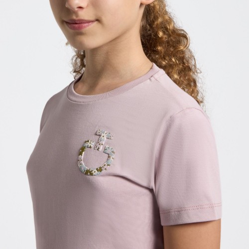 Cavalleria Toscana SS26 CT Cotton T-shirt Floral Embroidery Girls