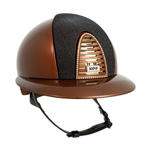KEP Italia Cromo 2.0 Metal Bronze Polo Galassia Chocolat Brown Chinstr SW Champagne Frame Golden Sub Button