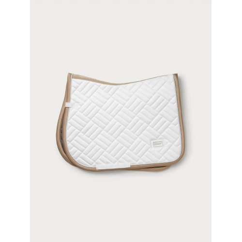 Equestrian Stockholm Jumping Saddle Pad Modern White Sand
