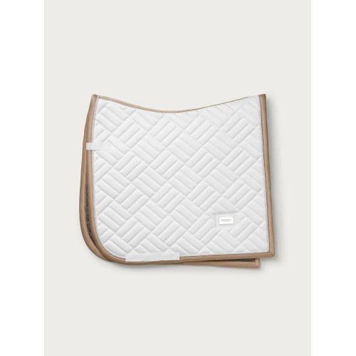 Equestrian Stockholm Dressage Saddle Pad Modern White Sand
