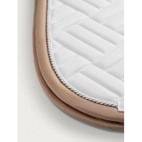 Equestrian Stockholm Dressage Saddle Pad Modern White Sand