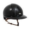 KEP Italia Cromo 2.0 Polish Black Polo Cognac Chin Strap